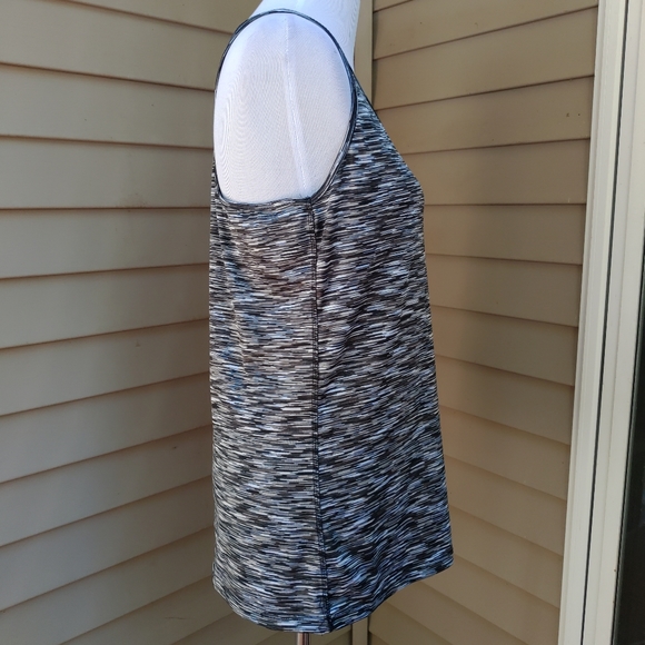 Beverly Hills Performance Tank Top Black Marled Gym Athletic Workout Racerback - Picture 8 of 12